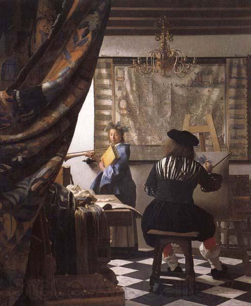 Jan Vermeer The Art of Painting Norge oil painting art